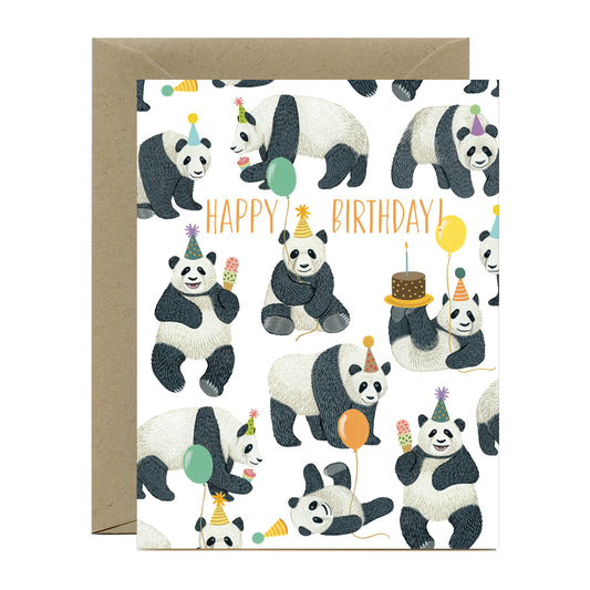 PANDAS GALORE - BIRTHDAY GREETING CARD