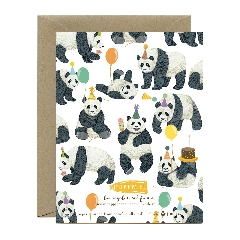 PANDAS GALORE - BIRTHDAY GREETING CARD