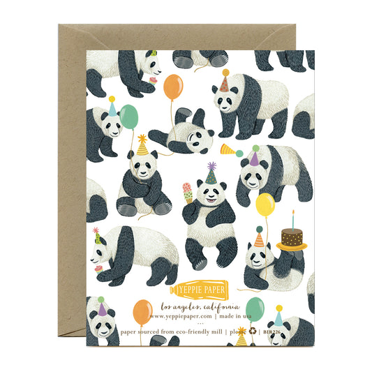 PANDAS GALORE - BIRTHDAY GREETING CARD