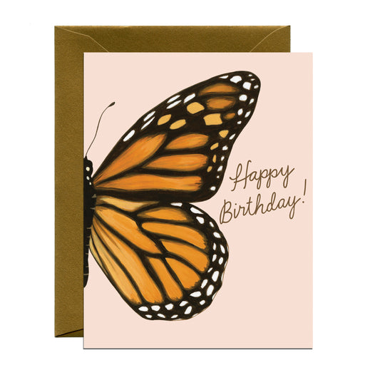 MONARCH BUTTERFLY - BIRTHDAY GREETING CARD