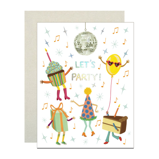 DISCO BALL PARTY - BIRTHDAY GREETING CARD