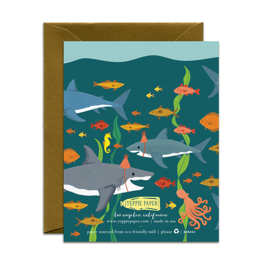 FINTASTIC BIRTHDAY SHARKS - BIRTHDAY GREETING CARD