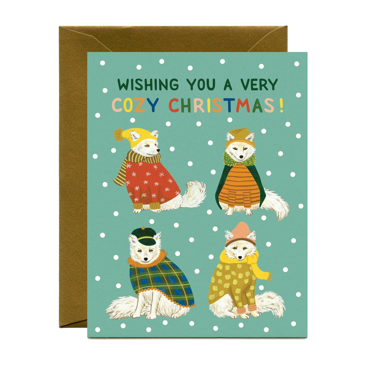 COZY FOXES - HOLIDAY GREETING CARDS, BOXED SET OF 6
