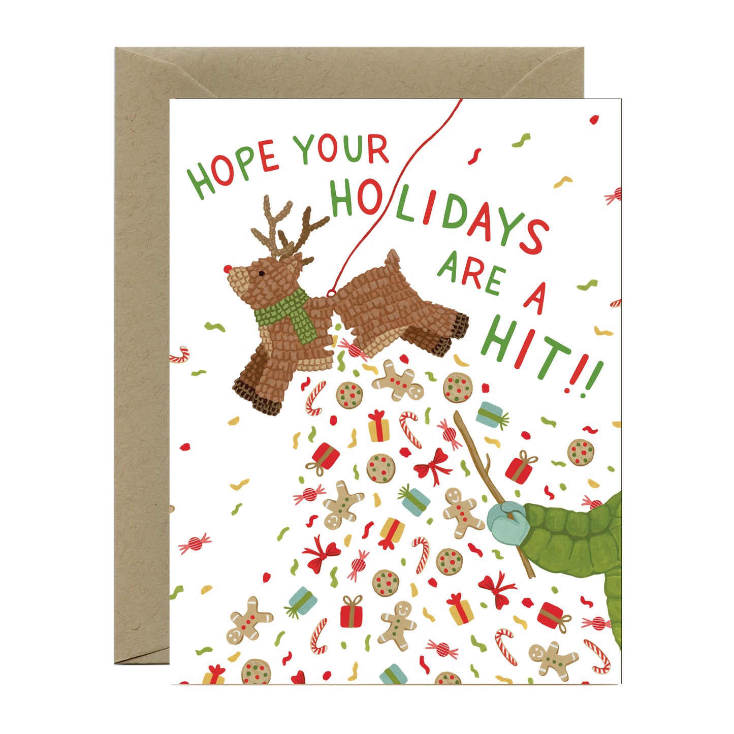 REINDEER PIÑATA - HOLIDAY GREETING CARD