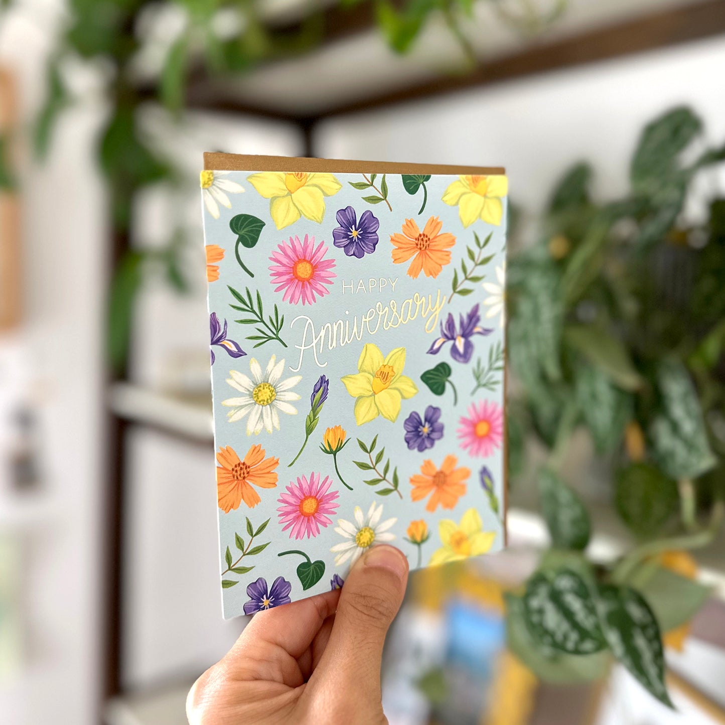 ANNIVERSARY FLOWERS - ANNIVERSARY GREETING CARD