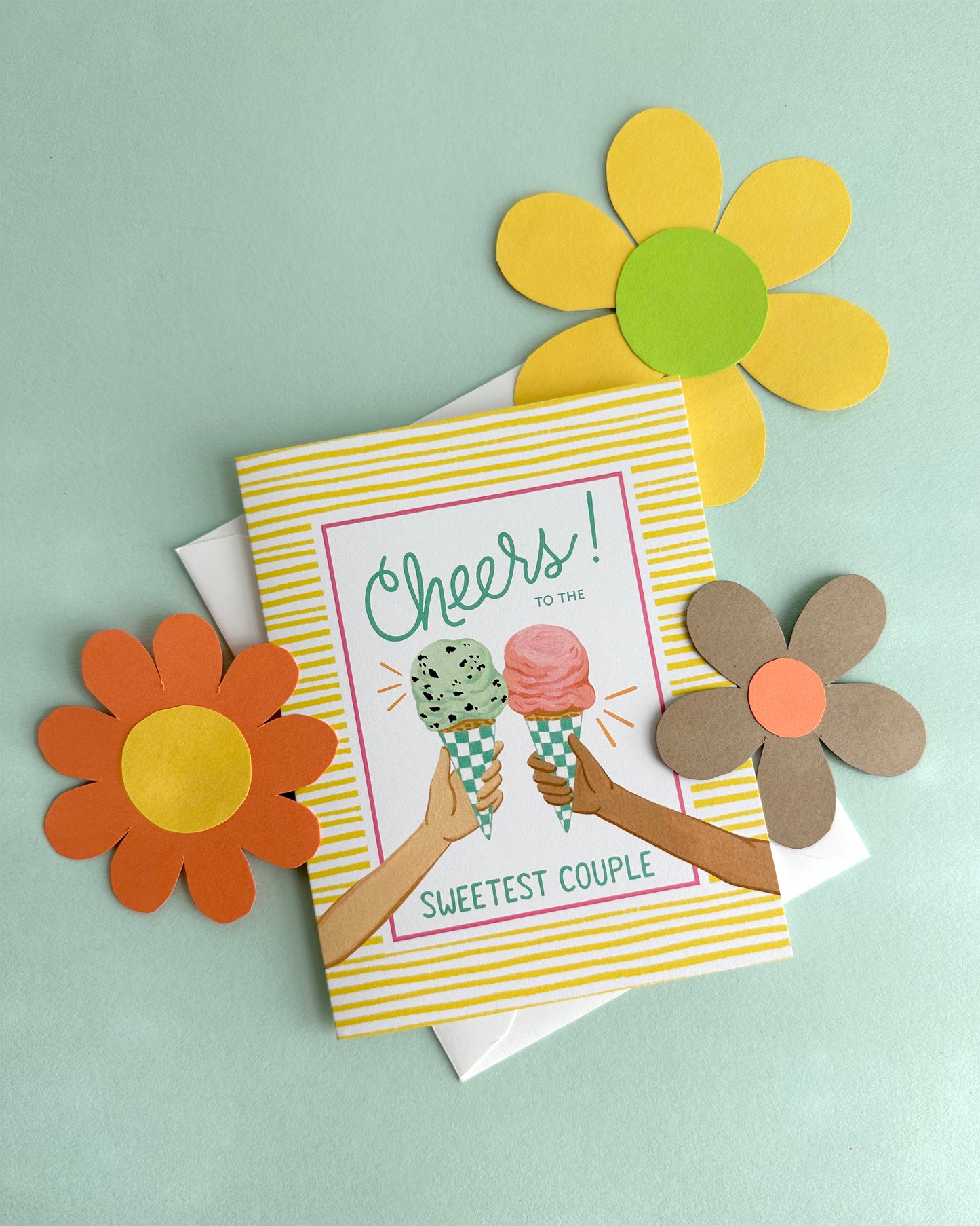 ICE CREAM CHEERS - WEDDING GREETING CARD