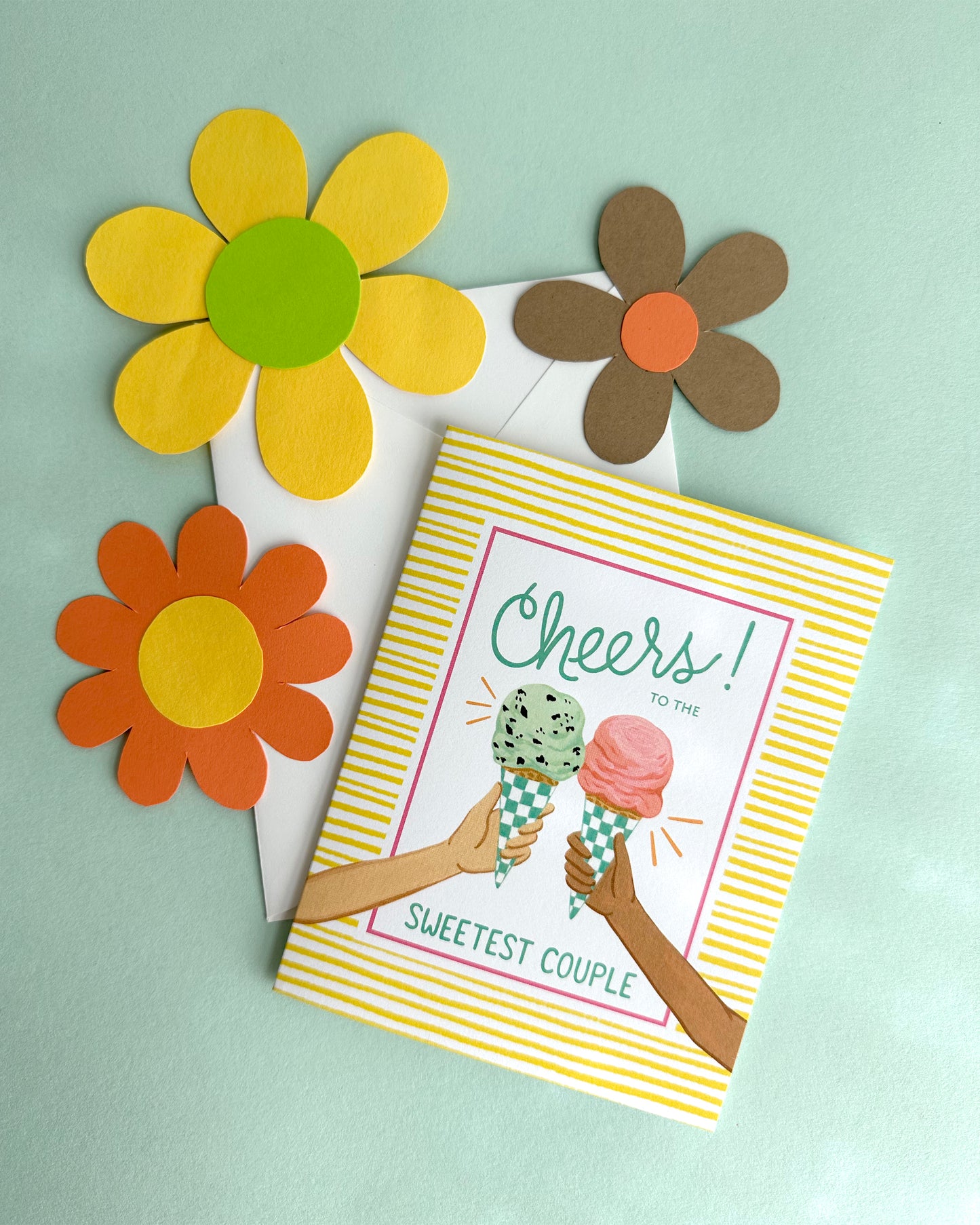 ICE CREAM CHEERS - WEDDING GREETING CARD