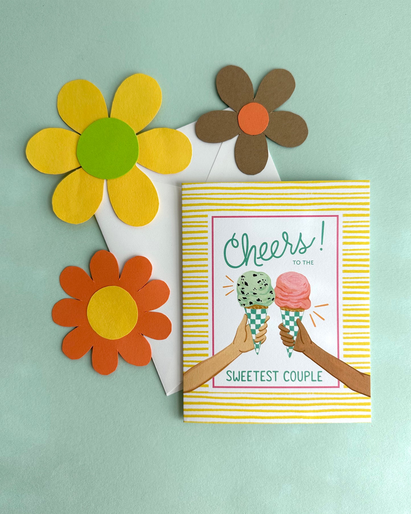 ICE CREAM CHEERS - WEDDING GREETING CARD