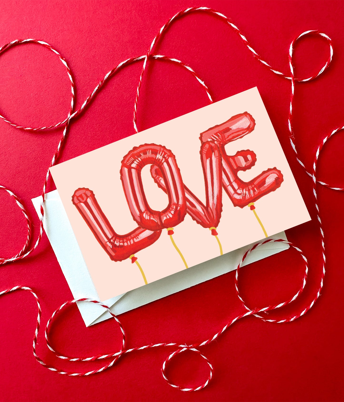 LOVE BALLOONS - VALENTINE'S DAY MINI CARD