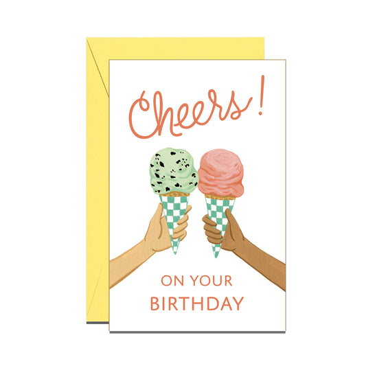 ICE CREAM CONES - BIRTHDAY MINI CARD