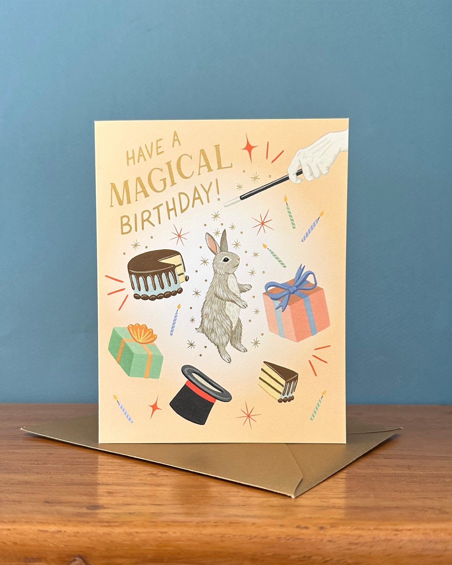 MAGICAL BUNNY - BIRTHDAY GREETING CARD
