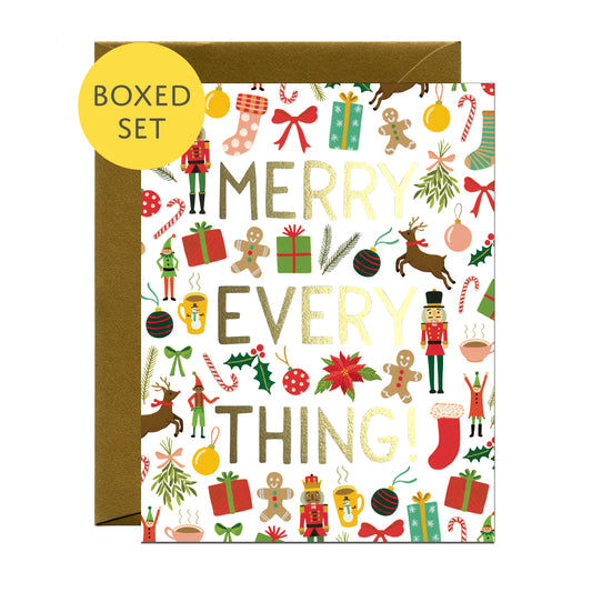 MERRY EVERYTHING - HOLIDAY GREETING CARD, BOXED SET OF 8