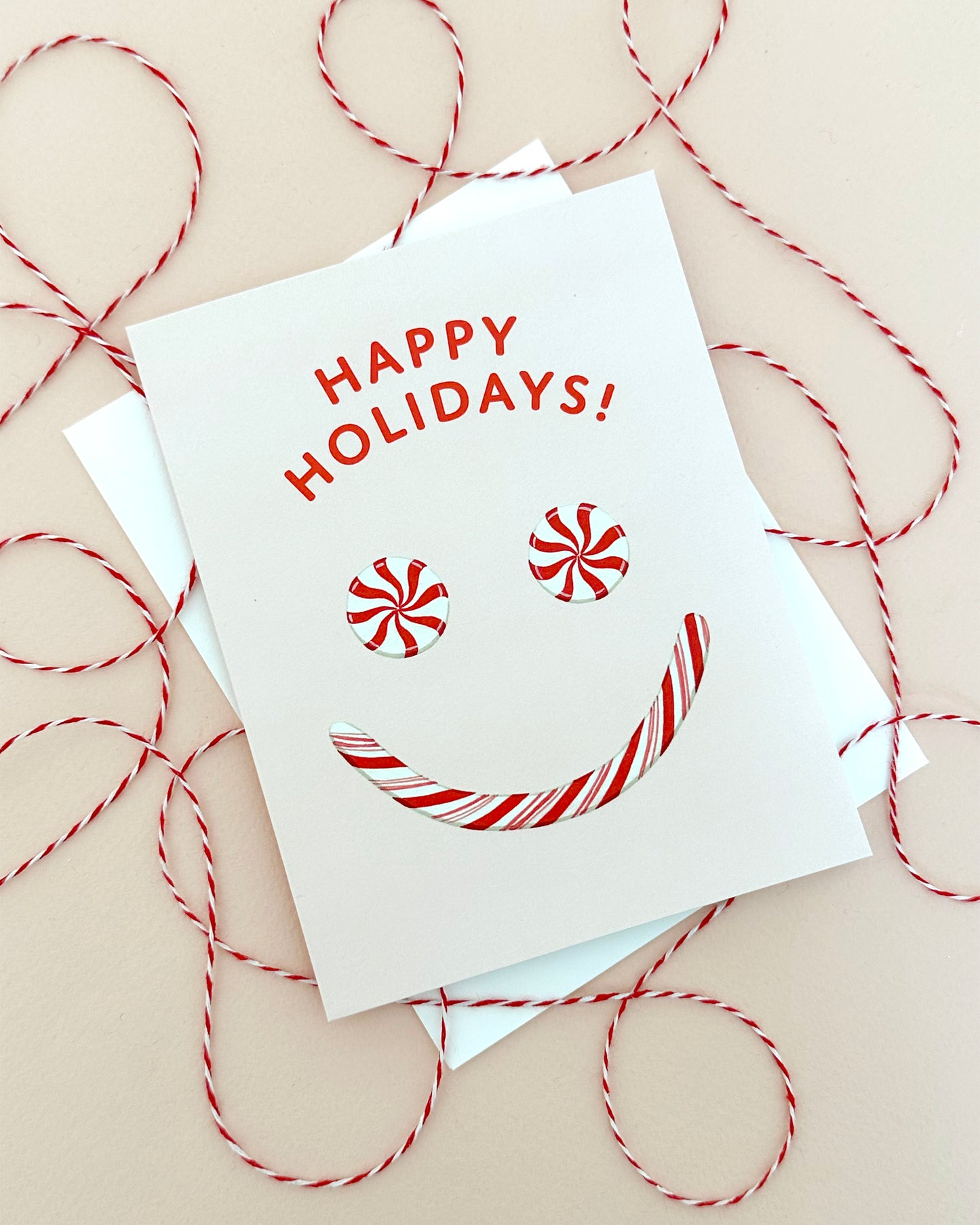 PEPPERMINT CANDY - HOLIDAY GREETING CARDS, BOXED SET OF 8