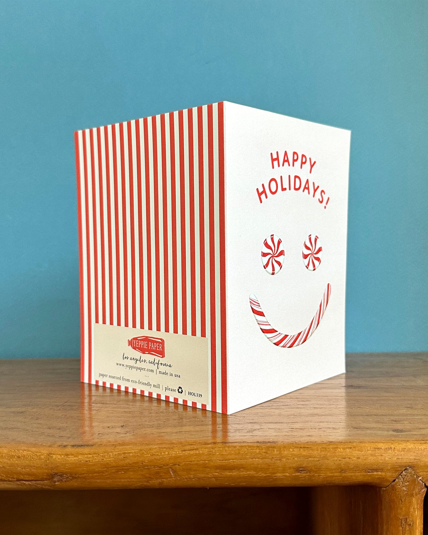 PEPPERMINT CANDY - HOLIDAY GREETING CARDS, BOXED SET OF 8