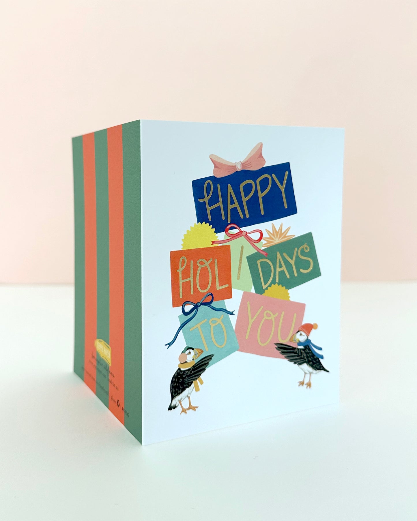 PUFFINS AND PRESENTS - HOLIDAY GREETING CARD