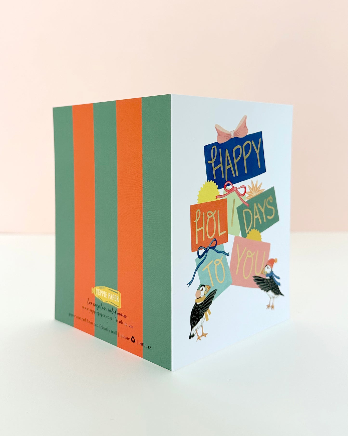 PUFFINS AND PRESENTS - HOLIDAY GREETING CARDS, BOXED SET OF 8