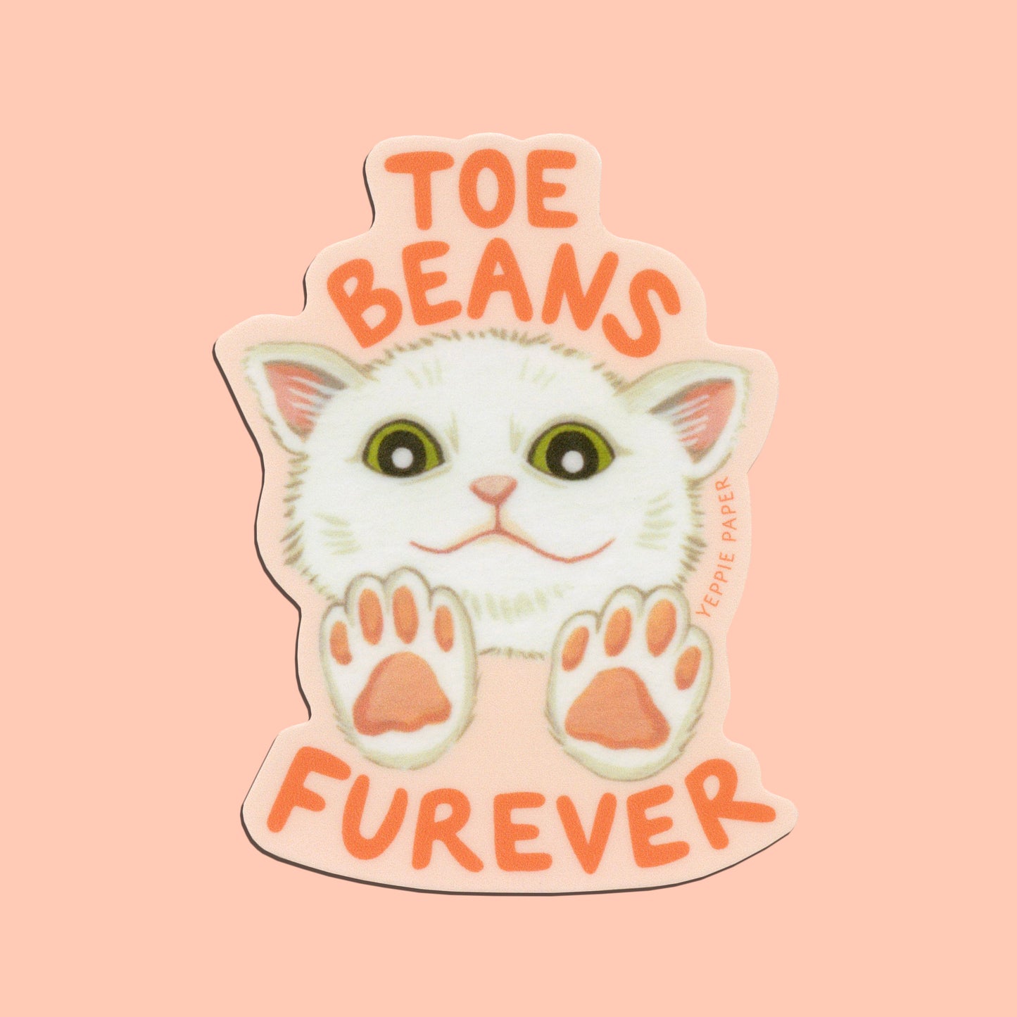 TOE BEANS FUREVER CAT - DIE CUT STICKER