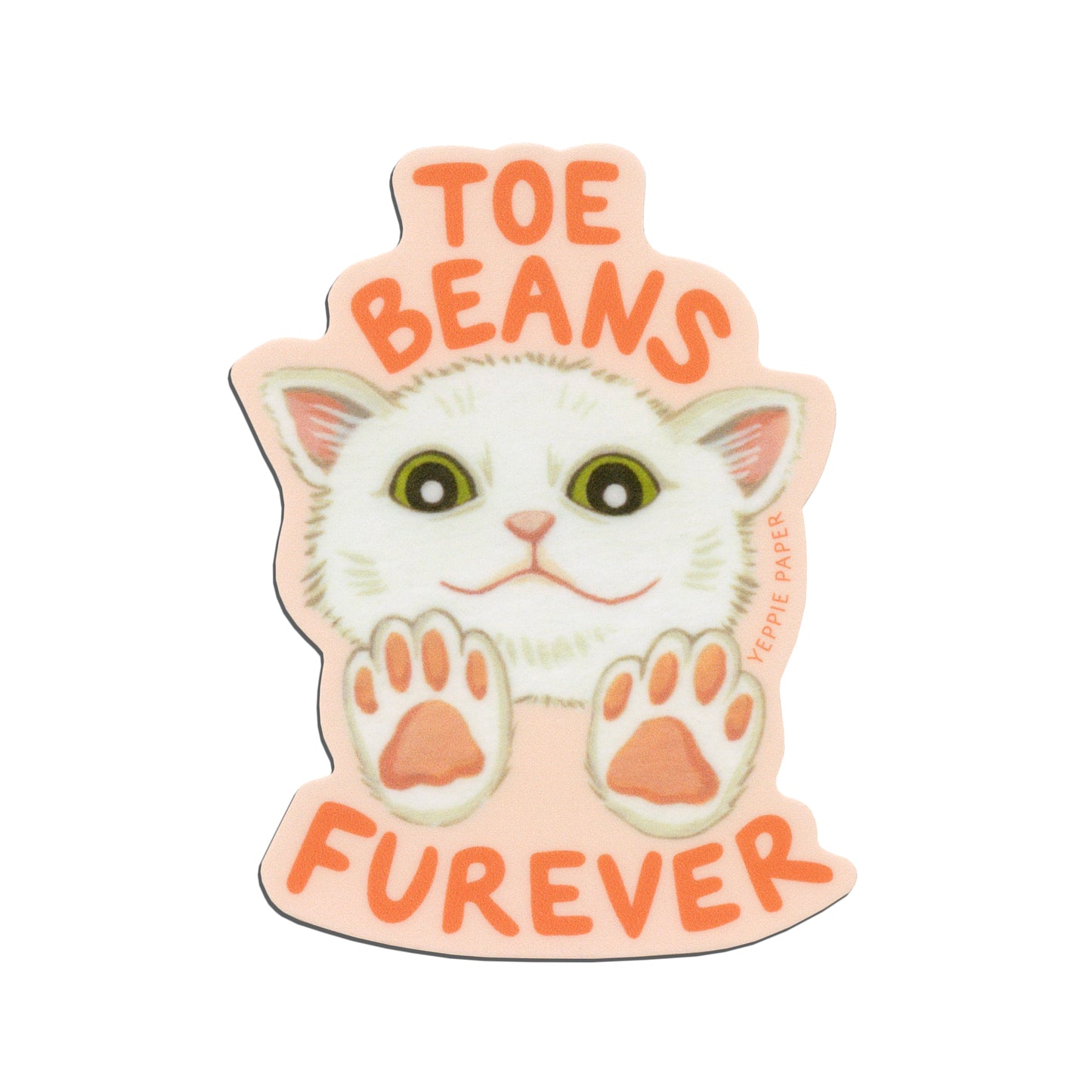 TOE BEANS FUREVER CAT - DIE CUT STICKER