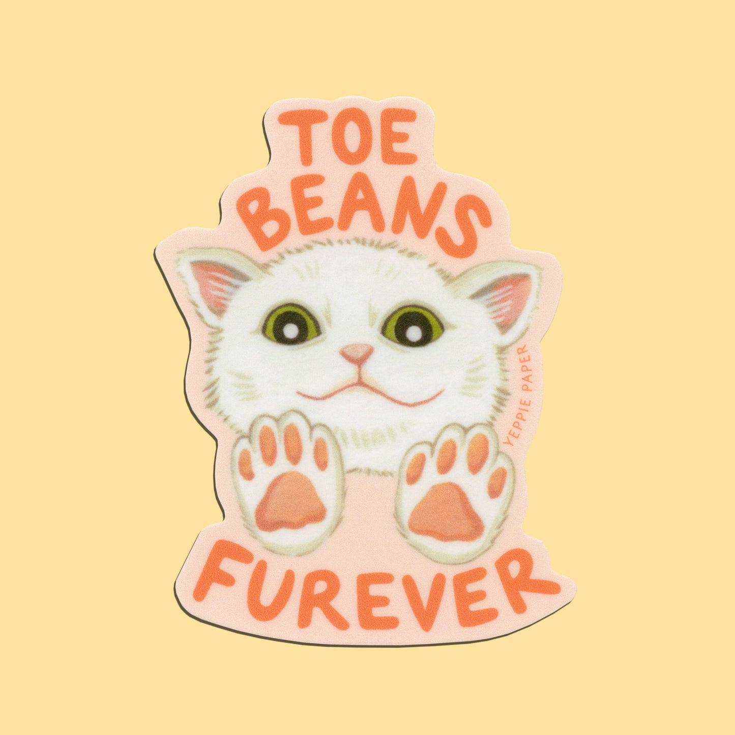 TOE BEANS FUREVER CAT - DIE CUT STICKER