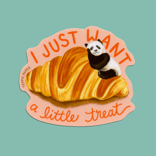 CROISSANT PANDA - DIE CUT STICKER