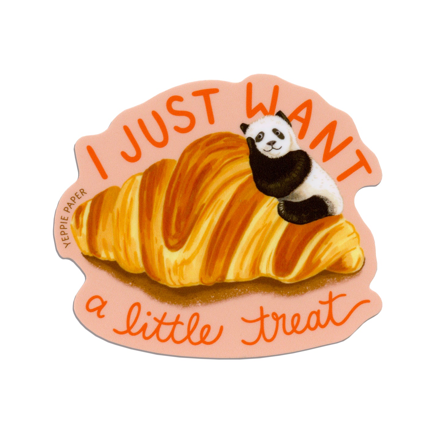 CROISSANT PANDA - DIE CUT STICKER