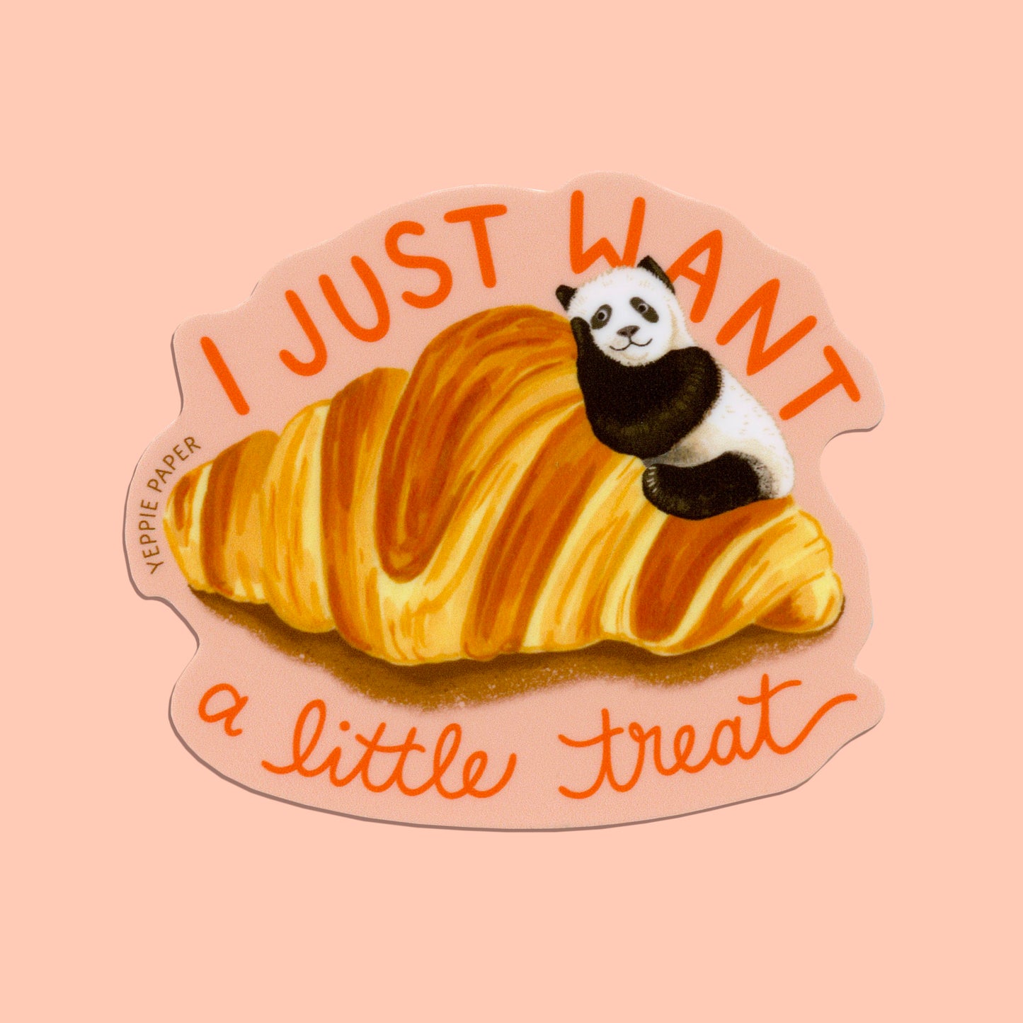 CROISSANT PANDA - DIE CUT STICKER