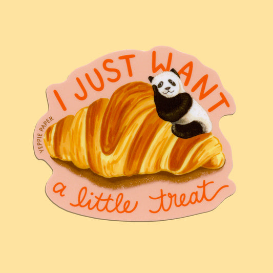 CROISSANT PANDA - DIE CUT STICKER