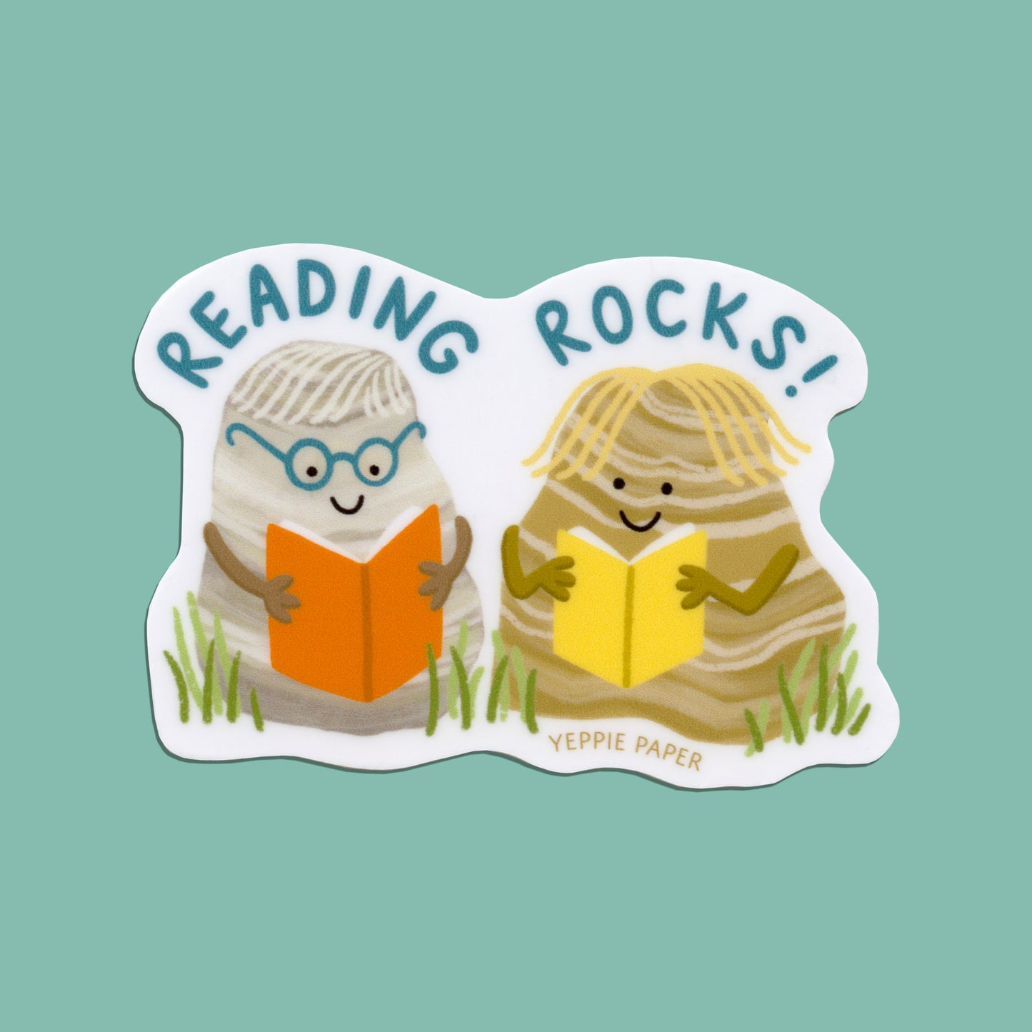 READING ROCKS - DIE CUT STICKER