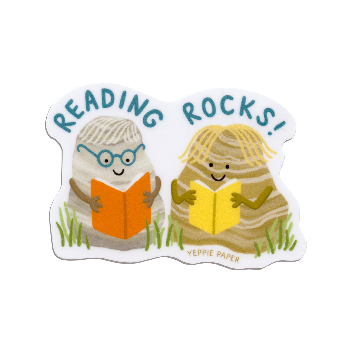 READING ROCKS - DIE CUT STICKER
