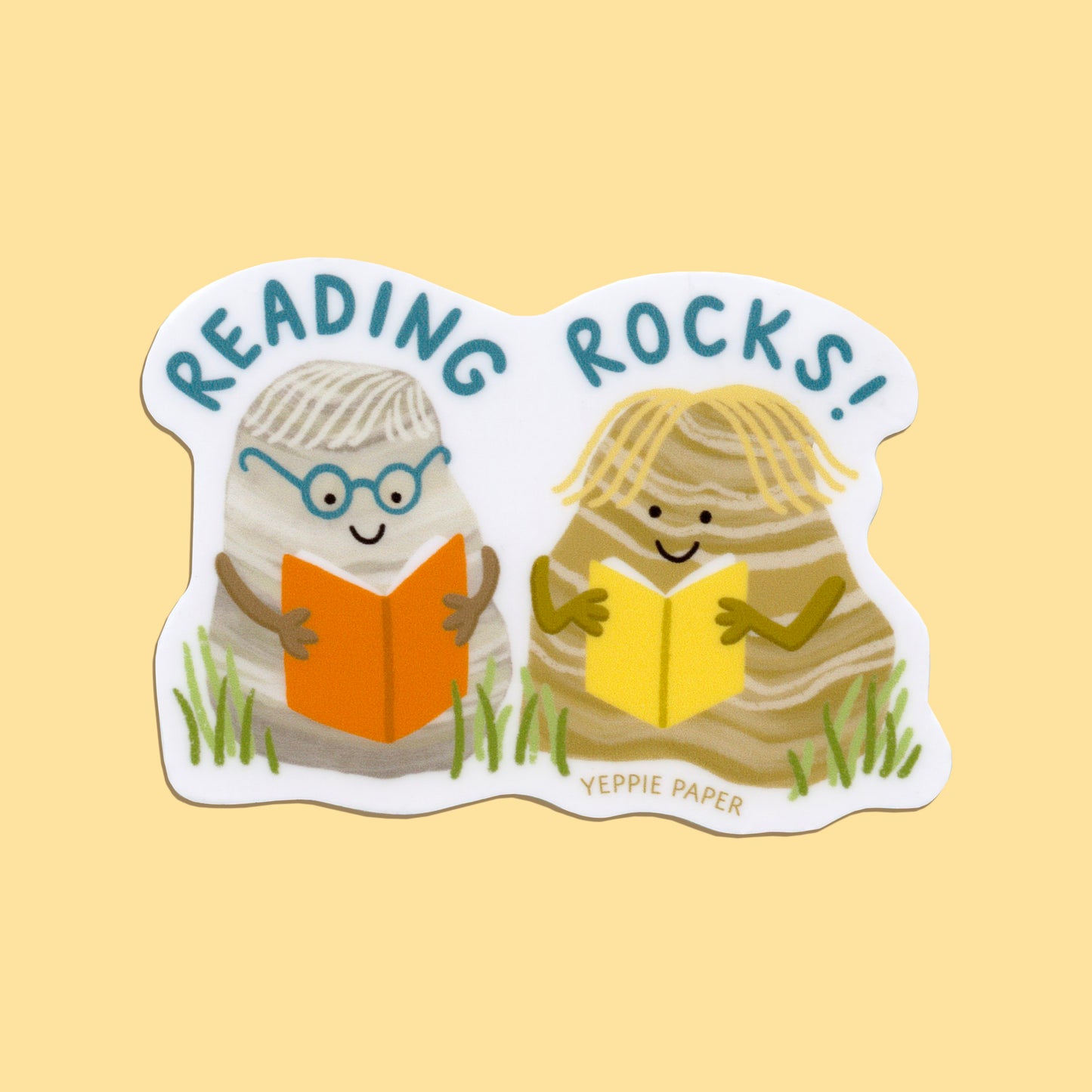 READING ROCKS - DIE CUT STICKER