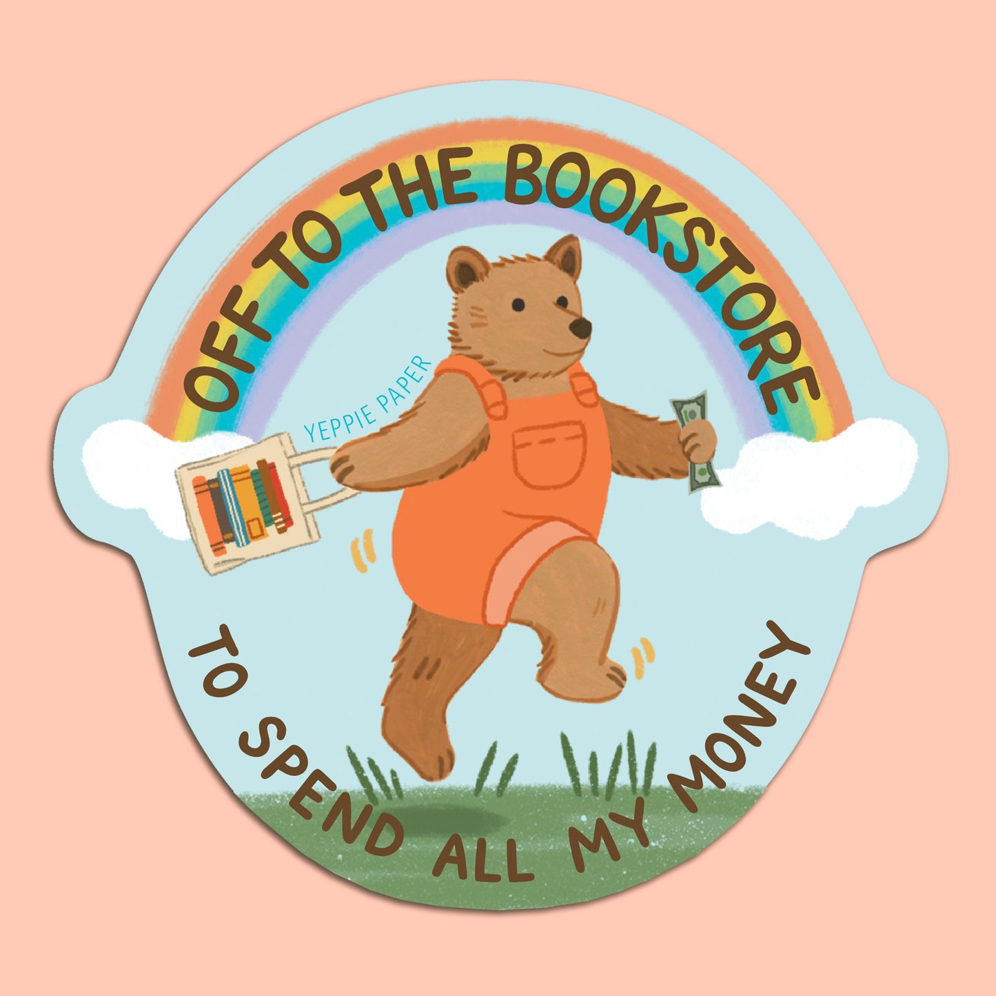 BOOKSTORE BEAR - DIE CUT STICKER