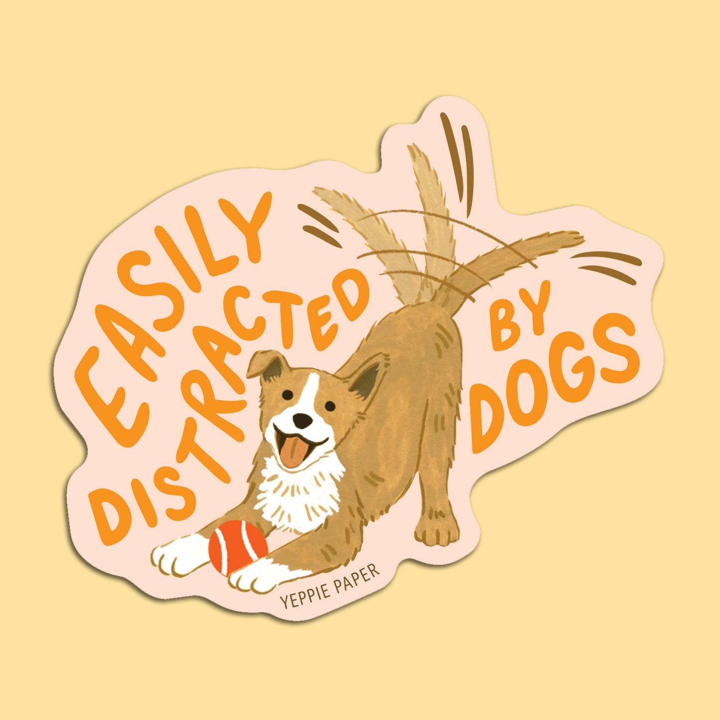 DISTRACTED BY DOGS - DIE CUT STICKER