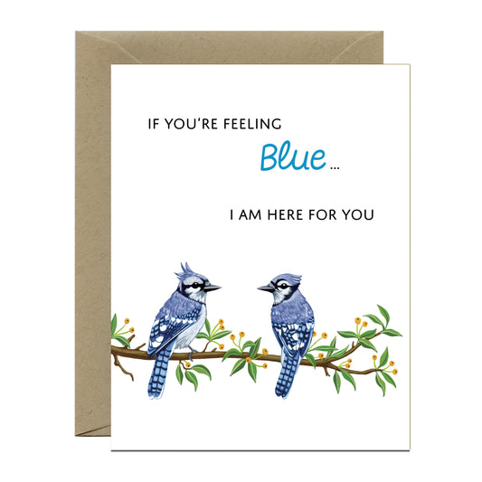 BLUE JAY SYMPATHY GREETING CARD