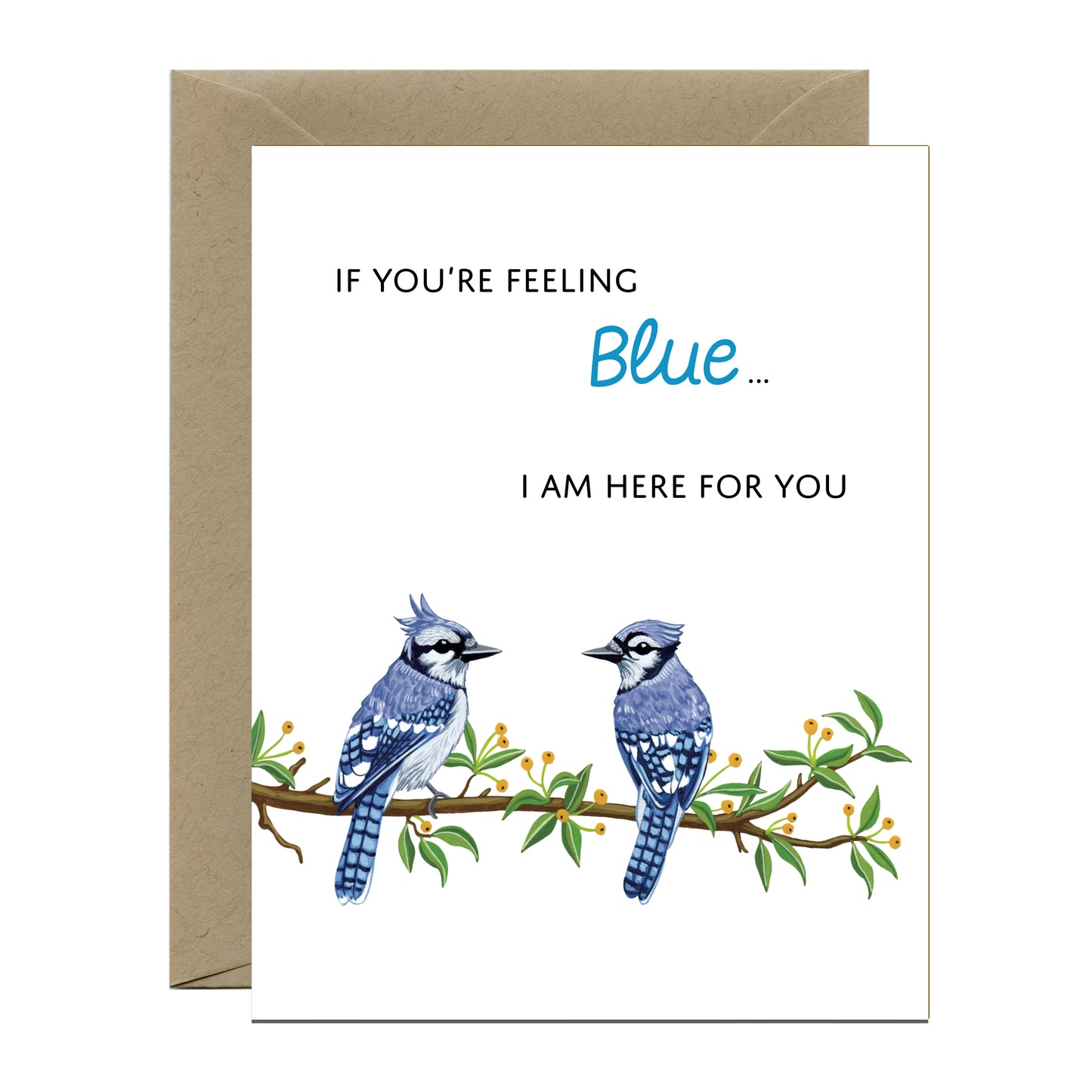 BLUE JAY SYMPATHY GREETING CARD
