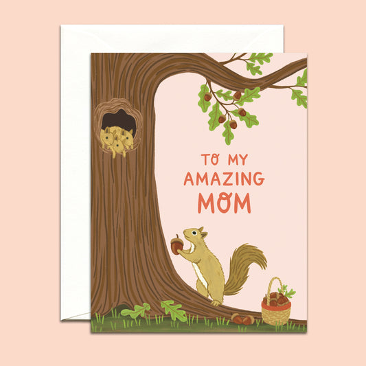 WOODLAND SQUIRREL - MOTHER'S DAY GREETING CARD