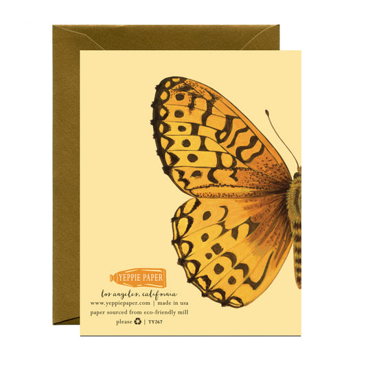 FRITILLARY BUTTERFLY - THANK YOU GREETING CARD