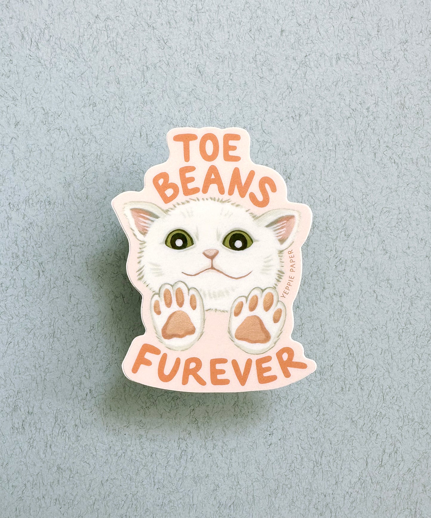 TOE BEANS FUREVER CAT - DIE CUT STICKER