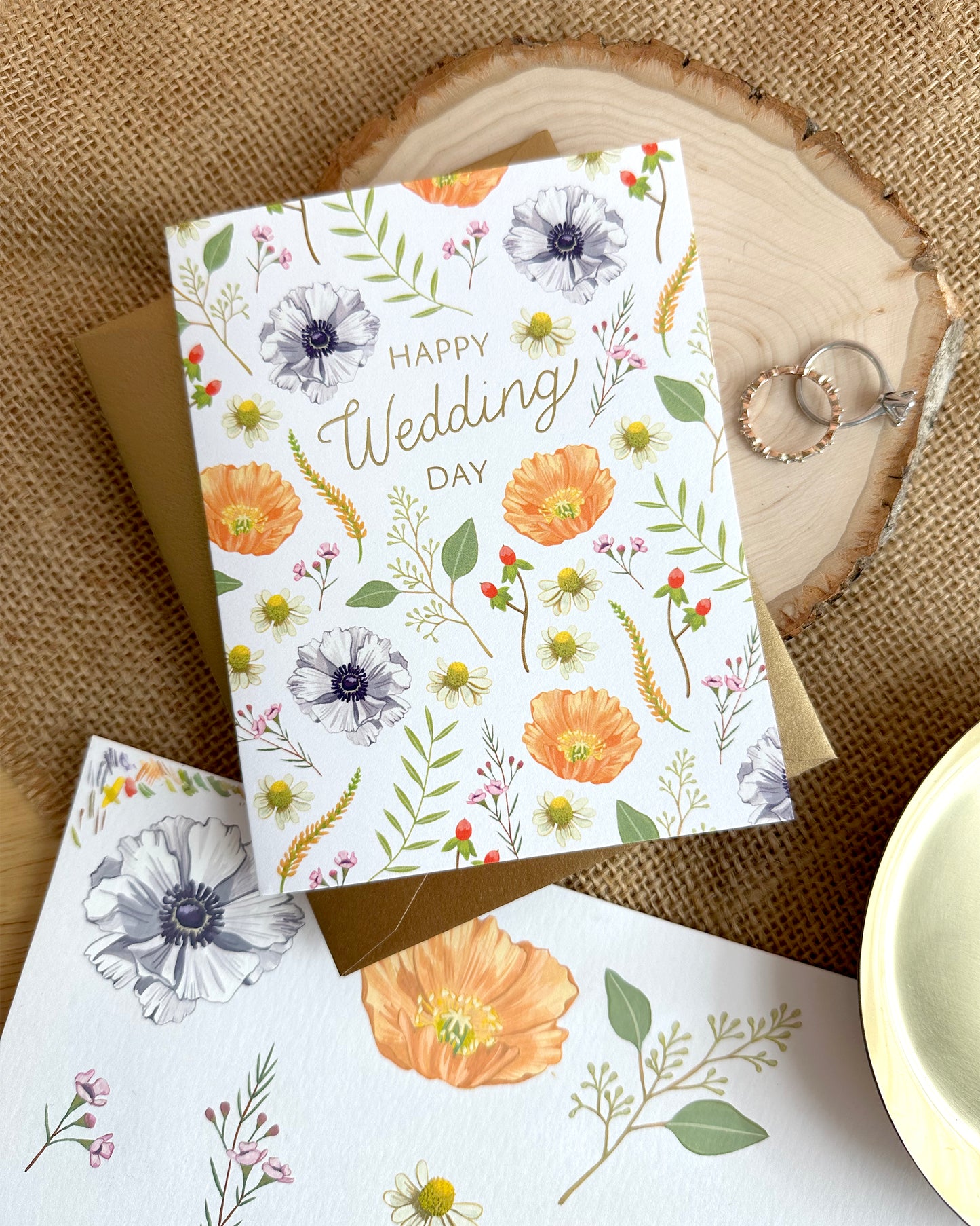 WEDDING FLOWERS - WEDDING GREETING CARD