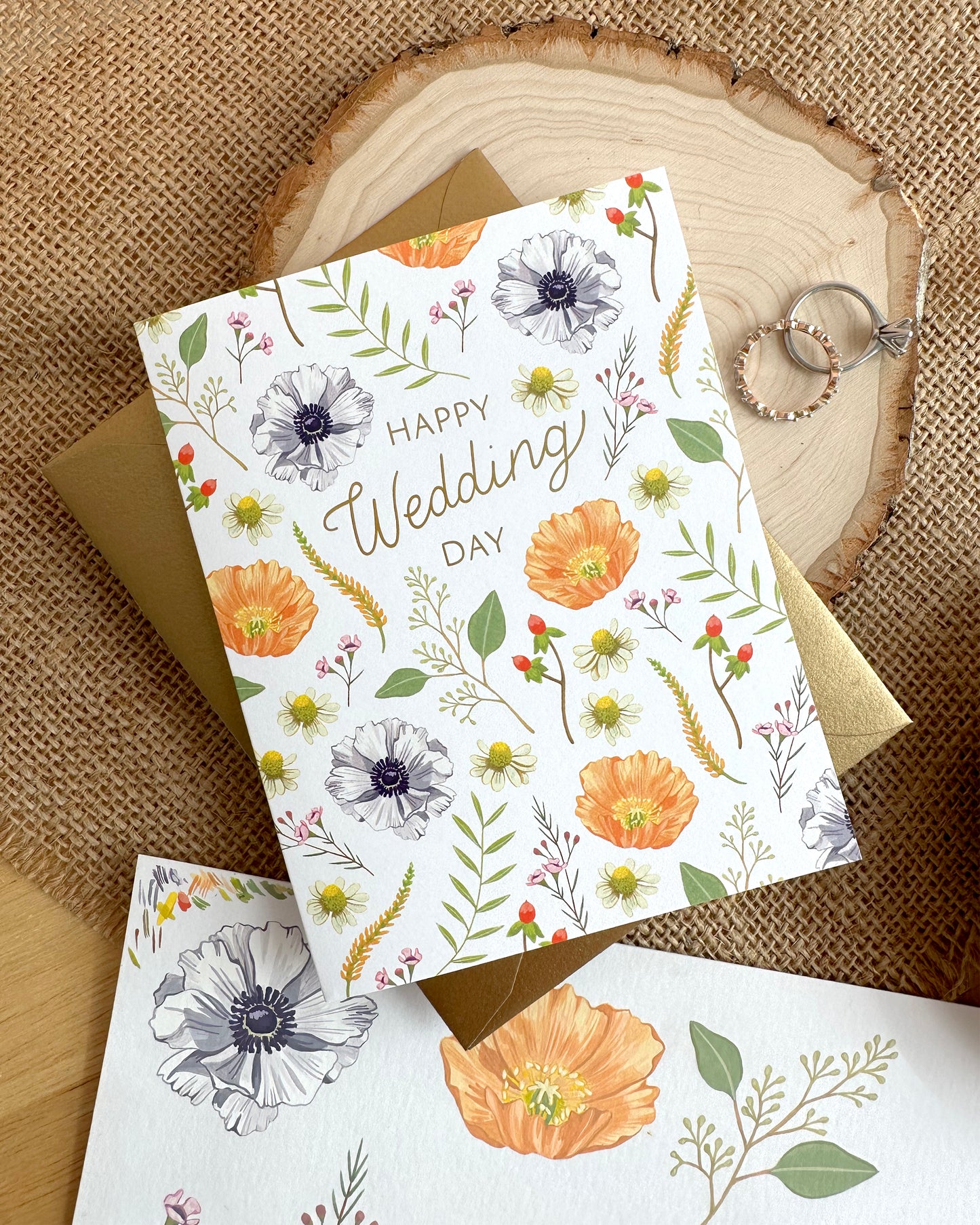 WEDDING FLOWERS - WEDDING GREETING CARD