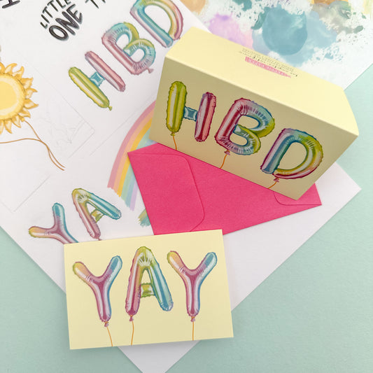 YAY BALLOONS - CONGRATULATIONS MINI CARD