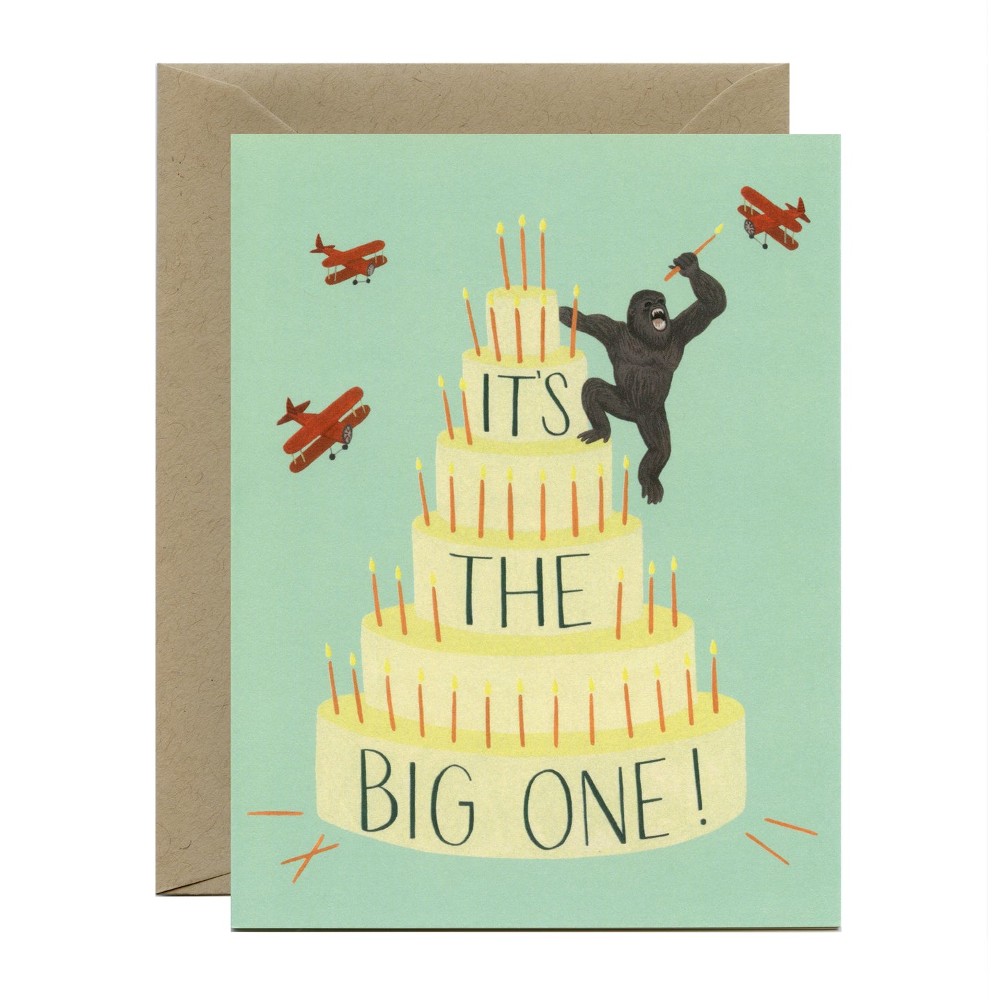 KING KONG MILESTONE CAKE - BIRTHDAY GREETING CARD