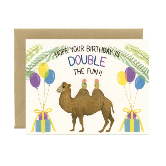 DOUBLE-HUMPED CAMEL - BIRTHDAY GREETING CARD