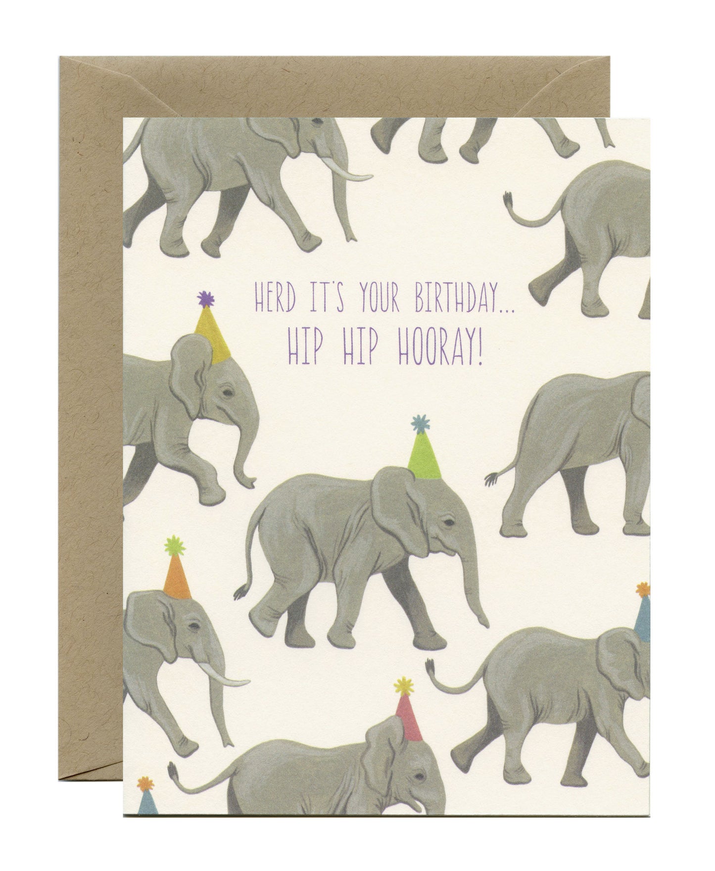ELEPHANT HERD - BIRTHDAY GREETING CARD