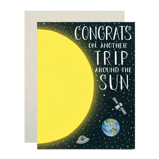 SOLAR SYSTEM AND PLANETS - BIRTHDAY GREETING CARD