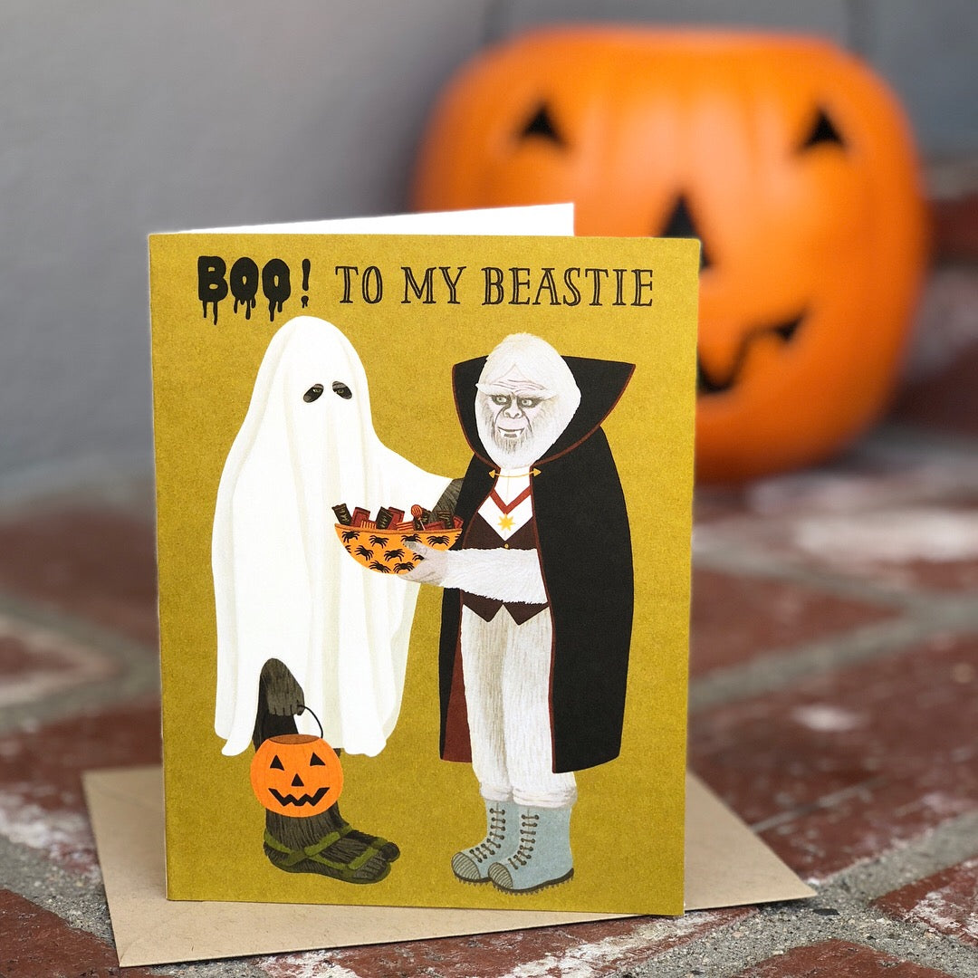 BOO TO MY BEASTIE - HALLOWEEN GREETING CARD