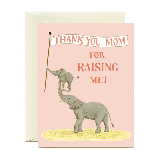 ELEPHANT MOM AND BABY - MOTHER'S DAY GREETING CARD