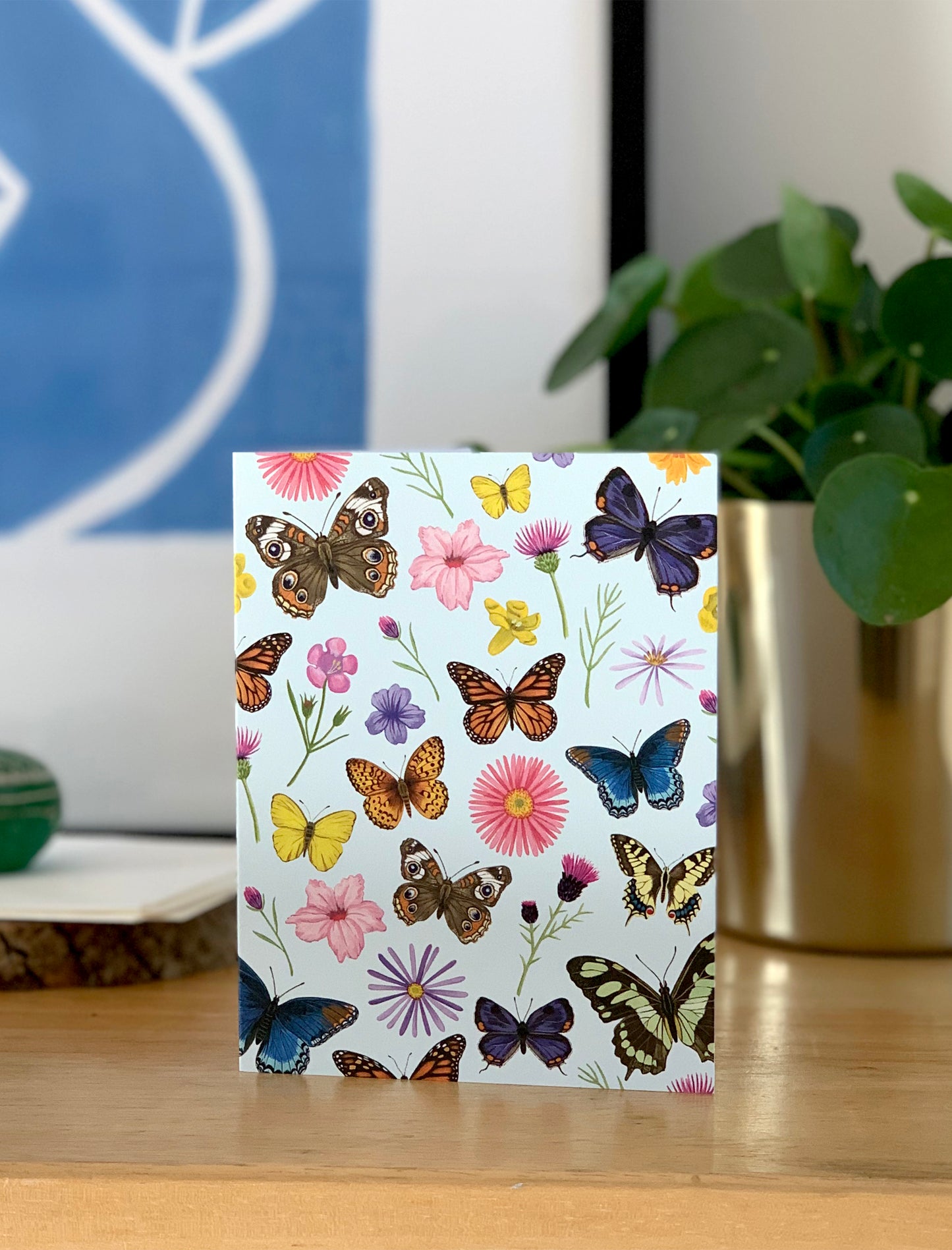 EVERYDAY BUTTERFLIES AND FLOWERS - BLANK GREETING CARD