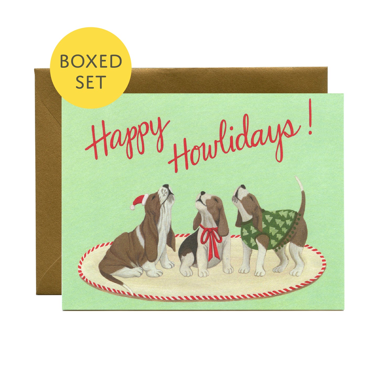 DOG HOWLIDAYS - HOLIDAY GREETING CARDS, BOXED SET OF 8