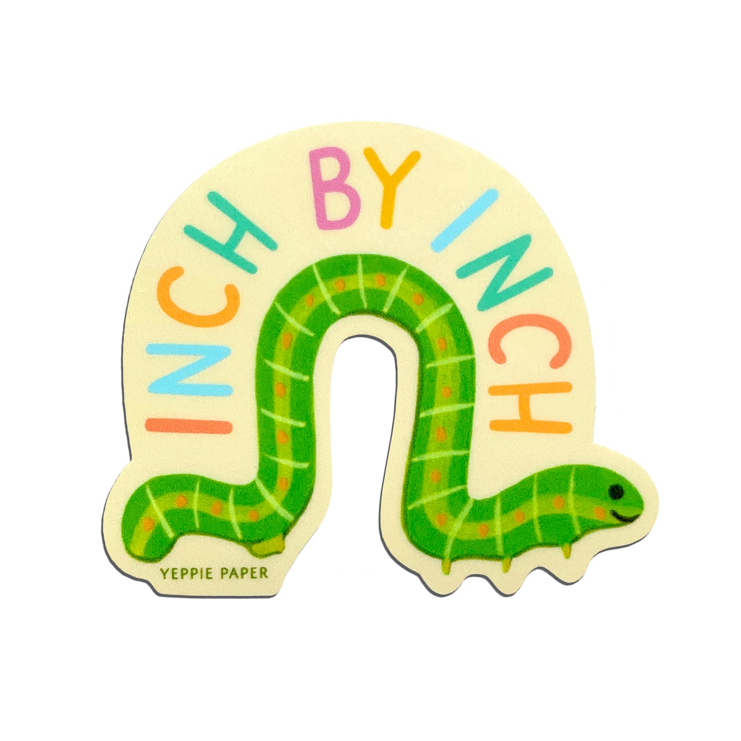 INCH WORM - DIE CUT STICKER