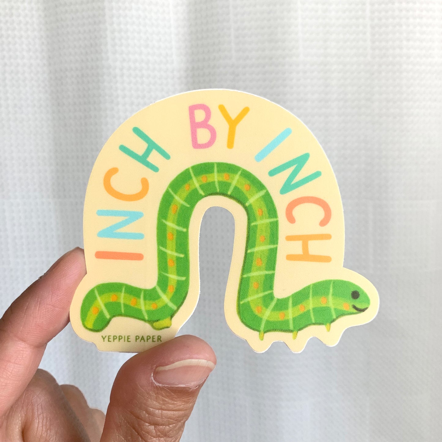 INCH WORM - DIE CUT STICKER
